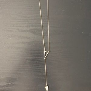 Gold triangle pendant necklace